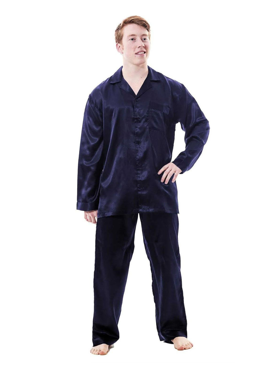 Valerie Satin  Pajama Set for Men -  MPJ51-NV