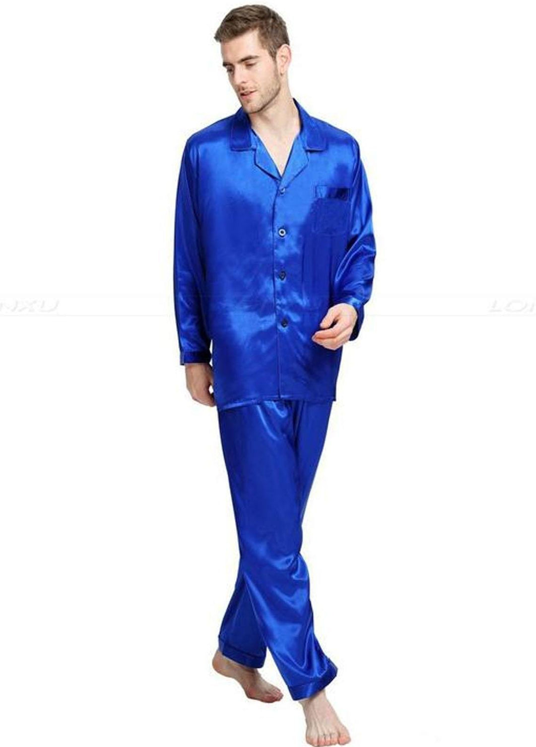 Valerie Satin  Pajama Set for Men -  MPJ51-RB