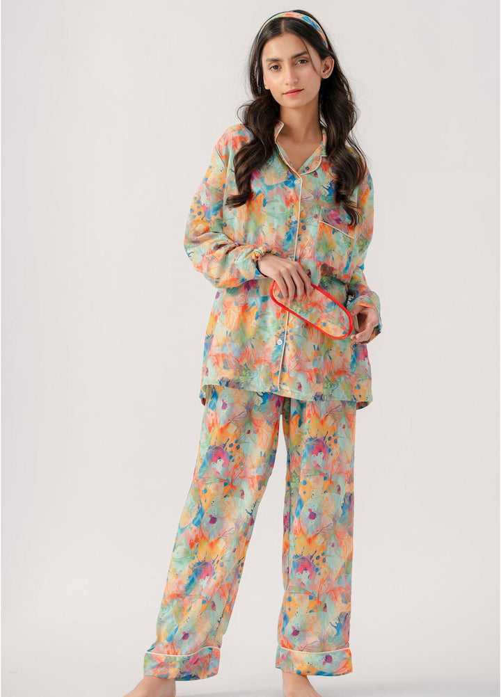 Valerie Pajama Set Printed Lawn 2 Piece Suit VL-PJ-LWN-005