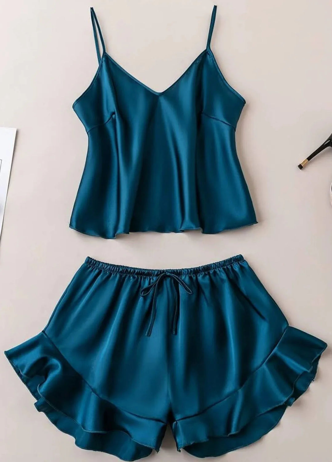 Valerie Pret Night Wear Polyester Cami Set BB-CCAMI03-TIEL