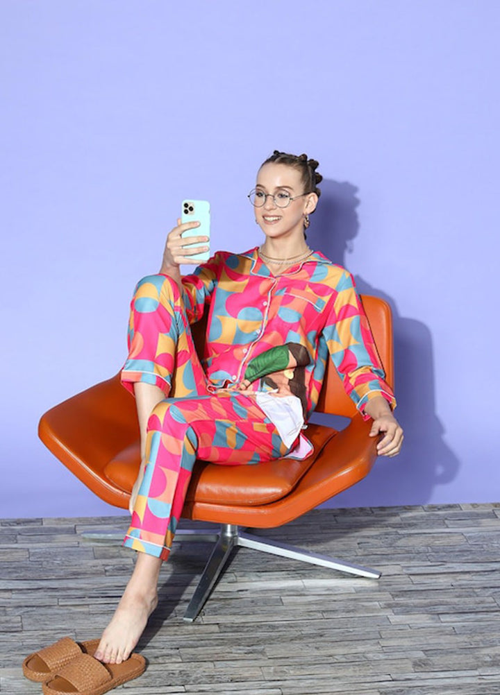 Valerie Pret  Polyester Pajama Set ARJ-GRL-01