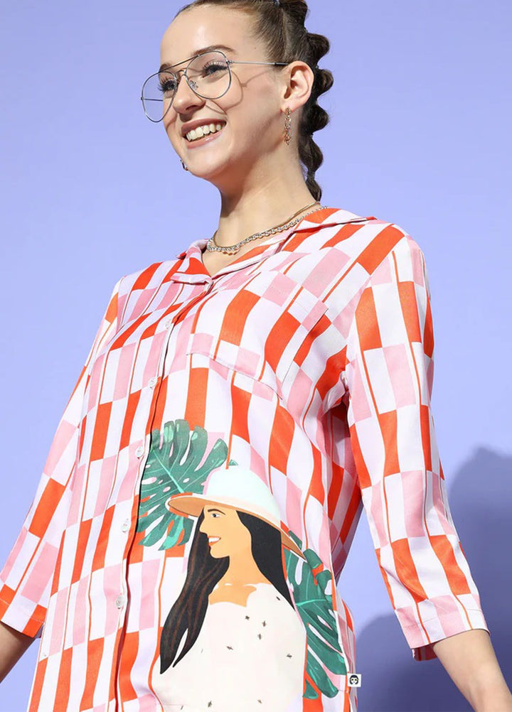 Valerie Pret  Polyester Pajama Set ARJ-GRL-03