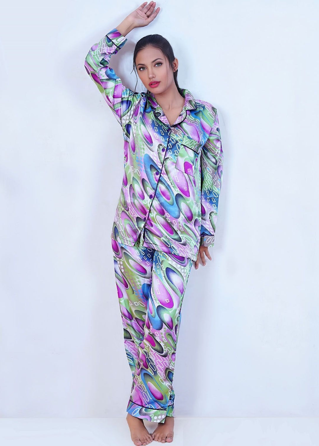 Valerie Pret Polyster Pajama Set ARJ-NPJ01-PU