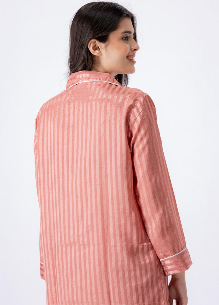 Valerie Pret Printed Satin Night Wear Pajama Set VSSPJ1022-T.PINK