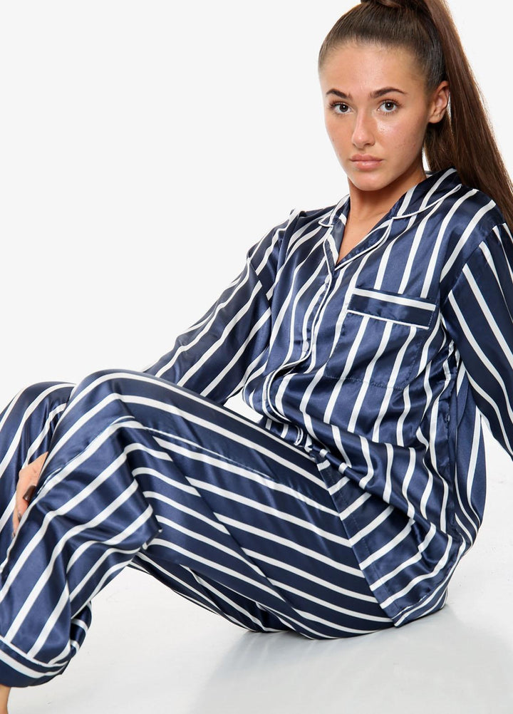 Valerie Night Wear  Satin Pajama Set PJSTP-NV