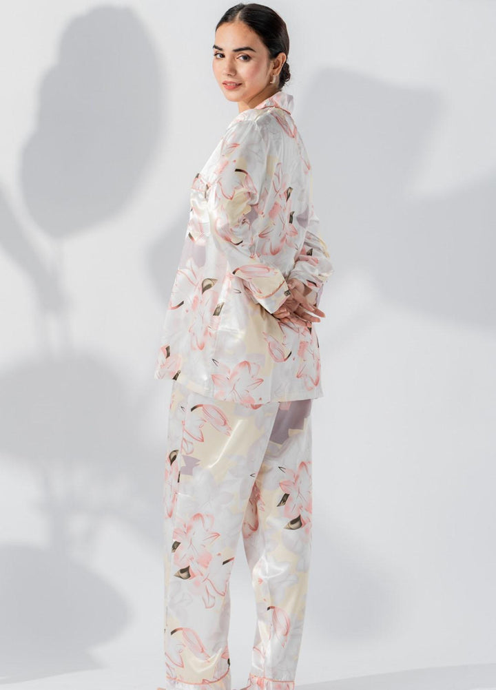 Valerie Pajama Set Printed Satin 2 Piece VL-PJ-762