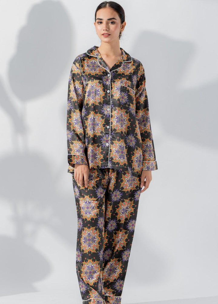 Valerie Pajama Set Printed Satin 2 Piece VL-PJ761