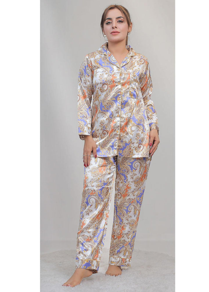 Valerie Night Wear Printed Satin Pajama Set VL-CLASSIC-08