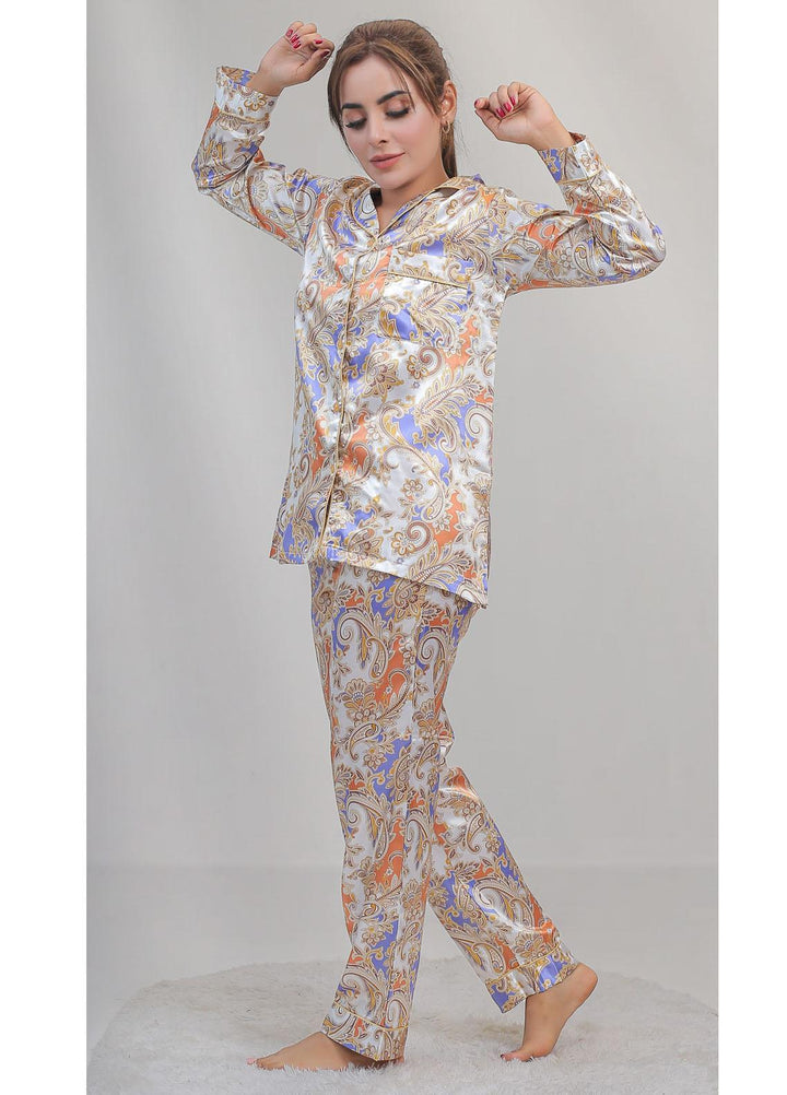 Valerie Night Wear Printed Satin Pajama Set VL-CLASSIC-08