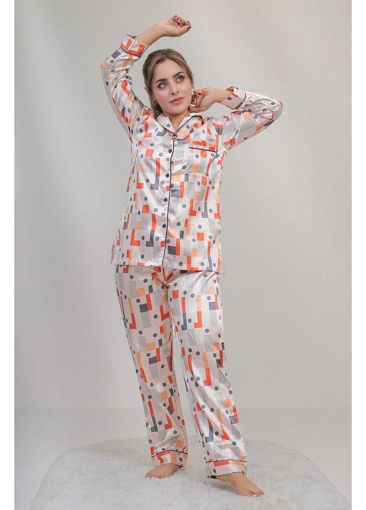 Valerie Night Wear Printed Satin Pajama Set VL-CLASSIC-15