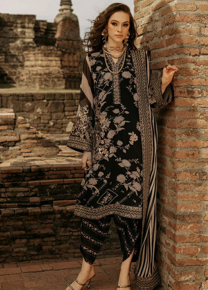 Vasal by Charizma Embroidered Chiffon Suit Unstitched 4 Piece CR25VC VSL25-02 - Luxury Collection