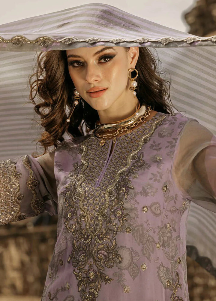 Vasal by Charizma Embroidered Chiffon Suit Unstitched 4 Piece CR25VC VSL25-04 - Luxury Collection