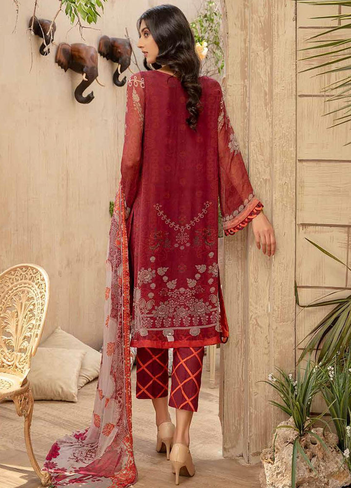 Vasl by Charizma Embroidered Chiffon Suits Unstitched 3 Piece CRZ21V-2 VSL-15 - Formals Collection