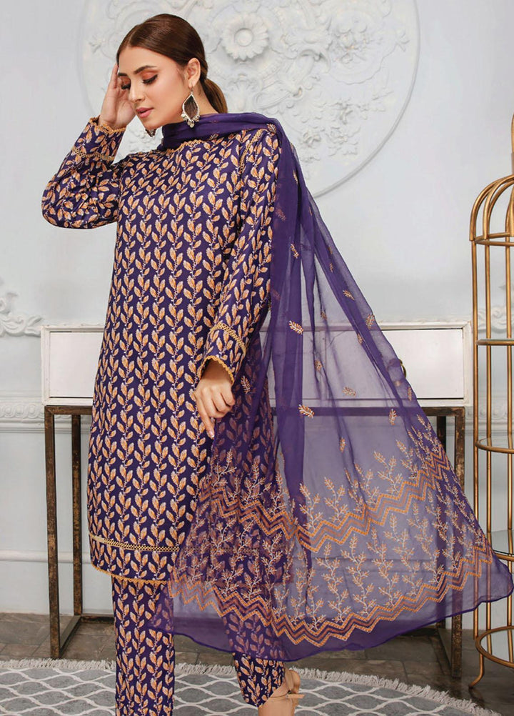 Vasl by Humdum Embroidered Lawn Suits Unstitched 3 Piece HD23VSL D-04 - Summer Collection