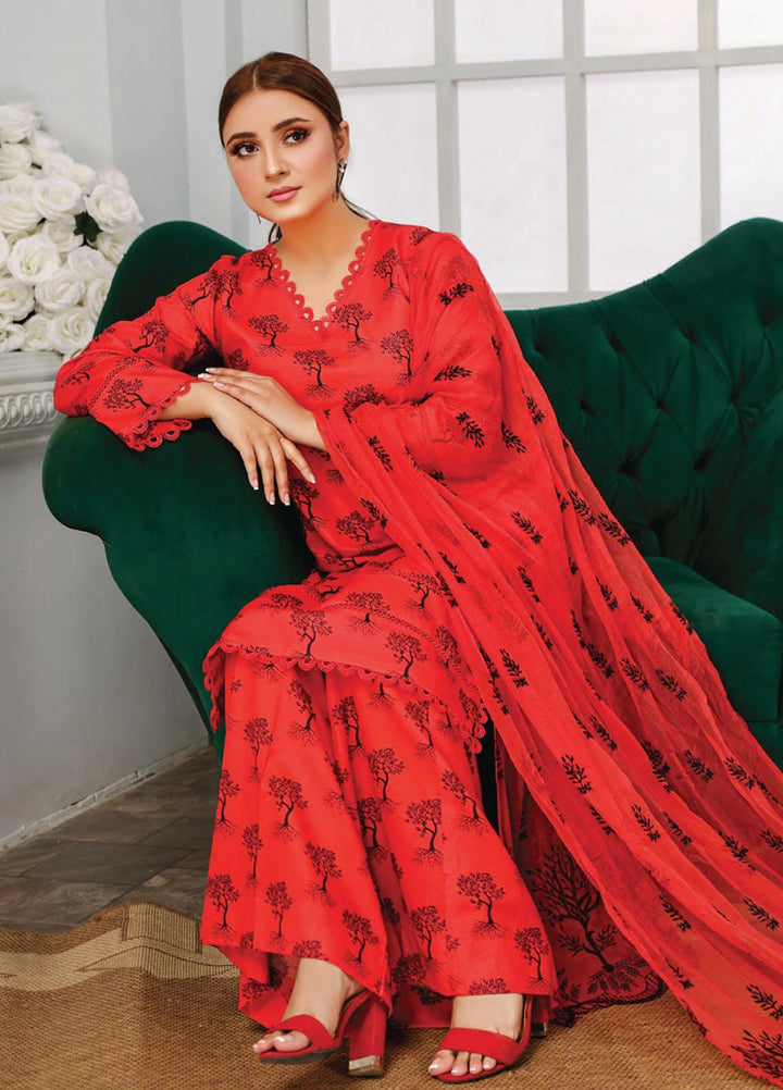 Vasl by Humdum Embroidered Lawn Suits Unstitched 3 Piece HD23VSL D-07 - Summer Collection