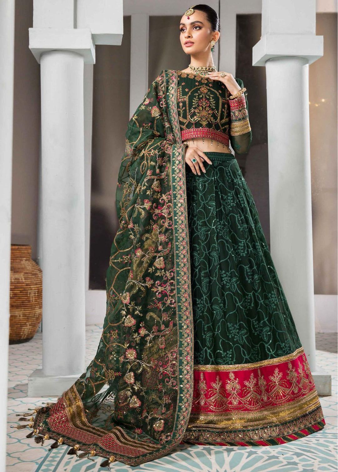 Vasl-e-Meeras By Alizeh Fashion Embroidered Chiffon Suits Unstitched 3 Piece AFB22VM 01 Naulakha - Festive Collection