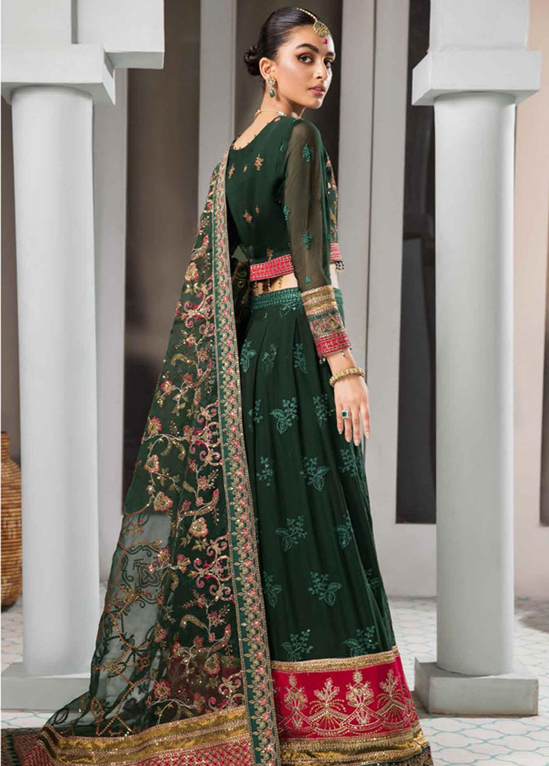 Vasl-e-Meeras By Alizeh Fashion Embroidered Chiffon Suits Unstitched 3 Piece AFB22VM 01 Naulakha - Festive Collection