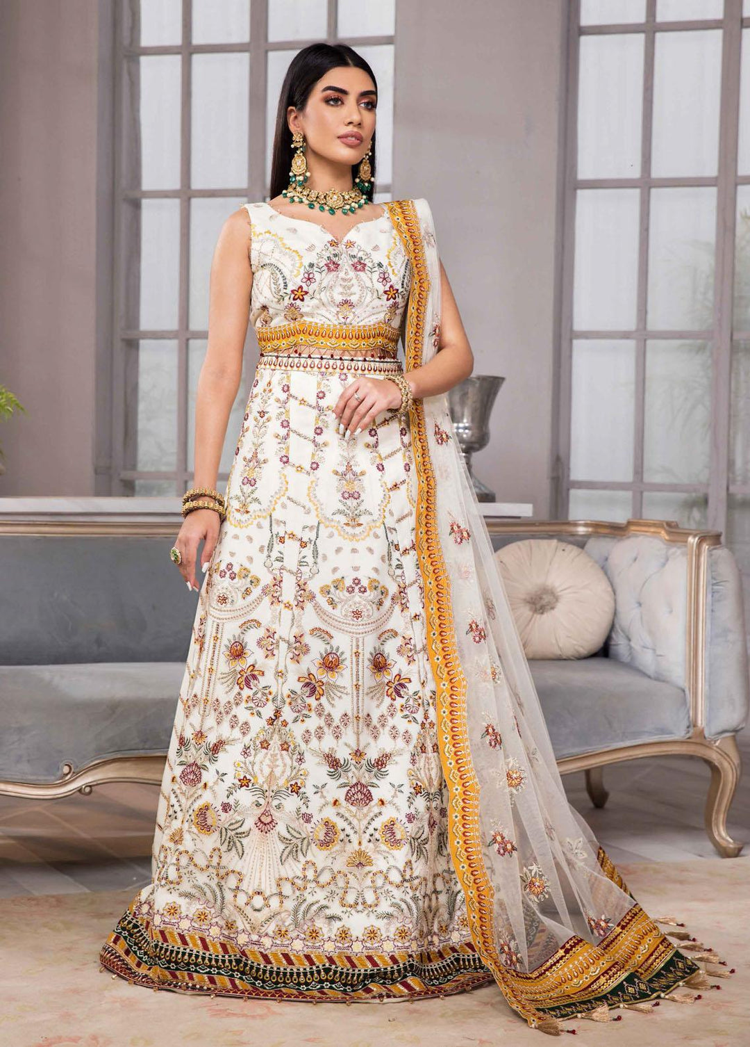 Vasl-e-Meeras By Alizeh Fashion Embroidered Net Suits Unstitched 3 Piece AFB22VM 04 Sawera - Festive Collection