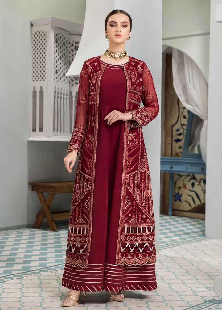 Vasl-e-Meeras By Alizeh Fashion Embroidered Chiffon Suits Unstitched 3 Piece AFB22VM 09 Naukhaiz - Festive Collection
