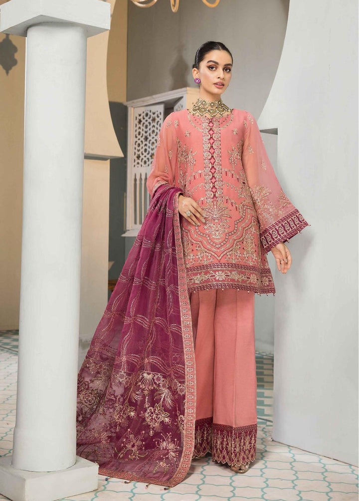 Vasl-e-Meeras By Alizeh Fashion Embroidered Chiffon Suits Unstitched 3 Piece AFB22VM 11 Zeina - Festive Collection