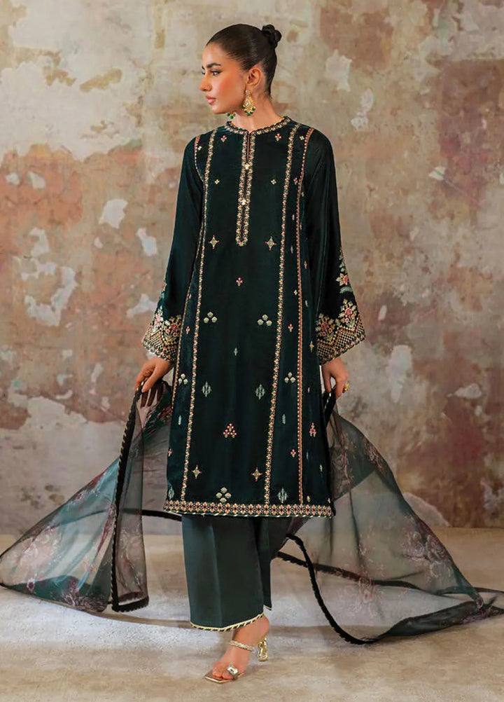 Velmor by Seran Embroidered Velvet Suit Unstitched 3 Piece SRN24VF Ayra - Formal Collection