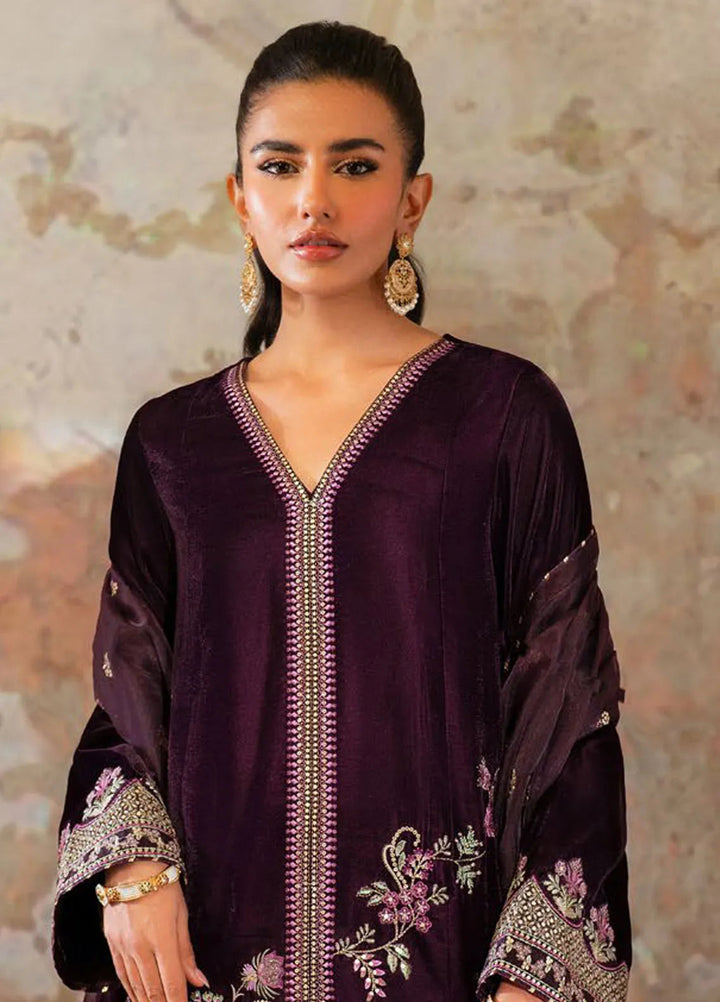 Velmor by Seran Embroidered Velvet Suit Unstitched 3 Piece SRN24VF Florid - Formal Collection