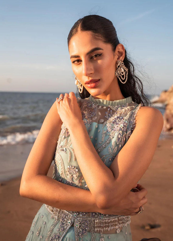 Versailles By Muneefa Naz Embroidered Net Suits Unstitched 4 Piece MN22V Aria - Wedding Collection