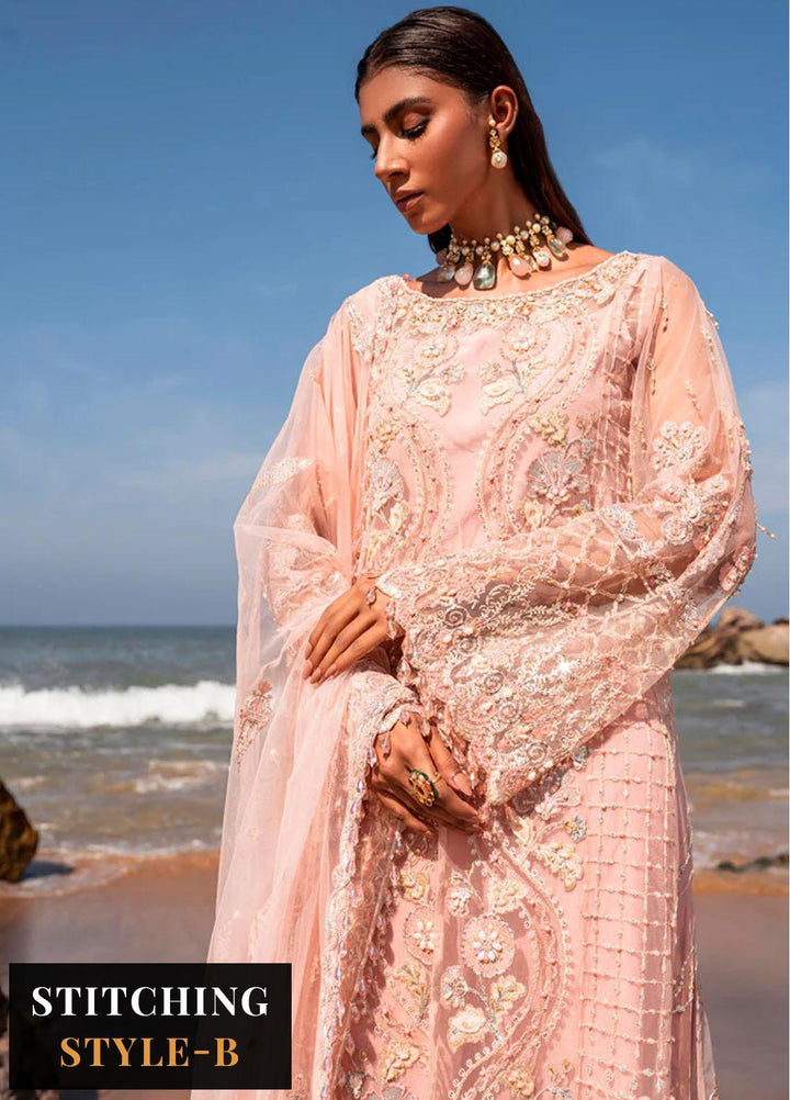Versailles By Muneefa Naz Embroidered Net Suits Unstitched 4 Piece MN22V Charlotte - Wedding Collection