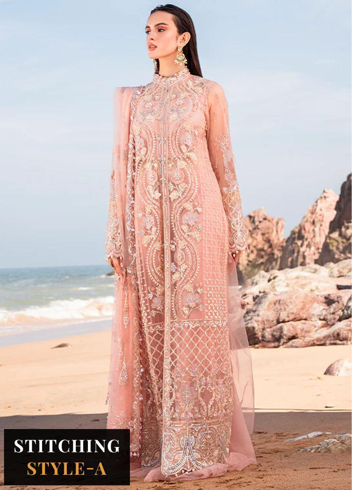Versailles By Muneefa Naz Embroidered Net Suits Unstitched 4 Piece MN22V Charlotte - Wedding Collection