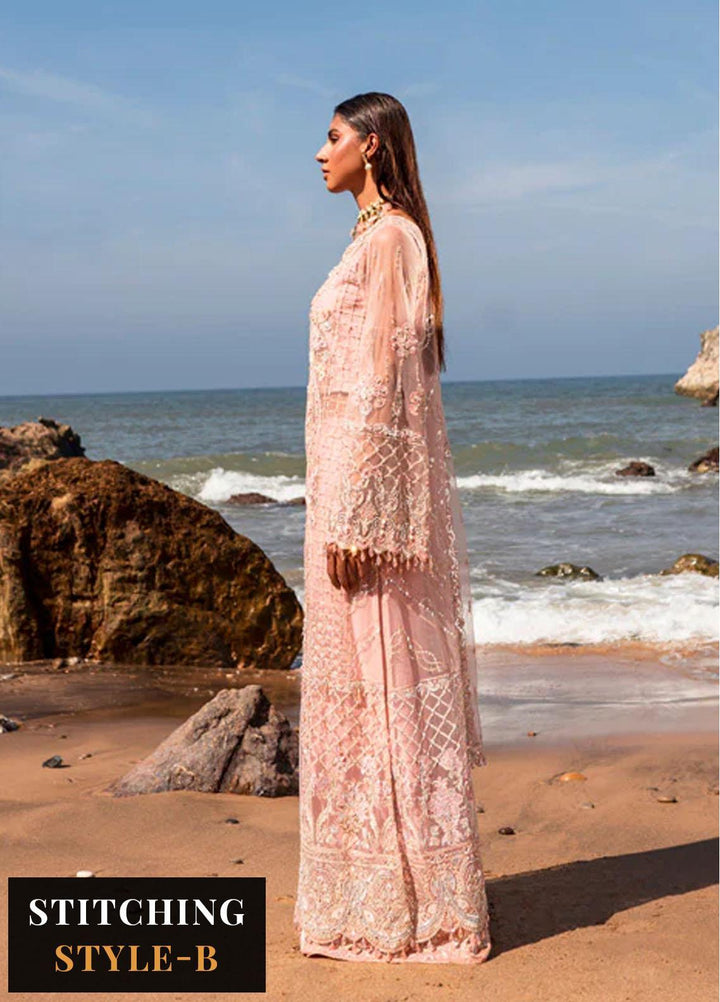 Versailles By Muneefa Naz Embroidered Net Suits Unstitched 4 Piece MN22V Charlotte - Wedding Collection