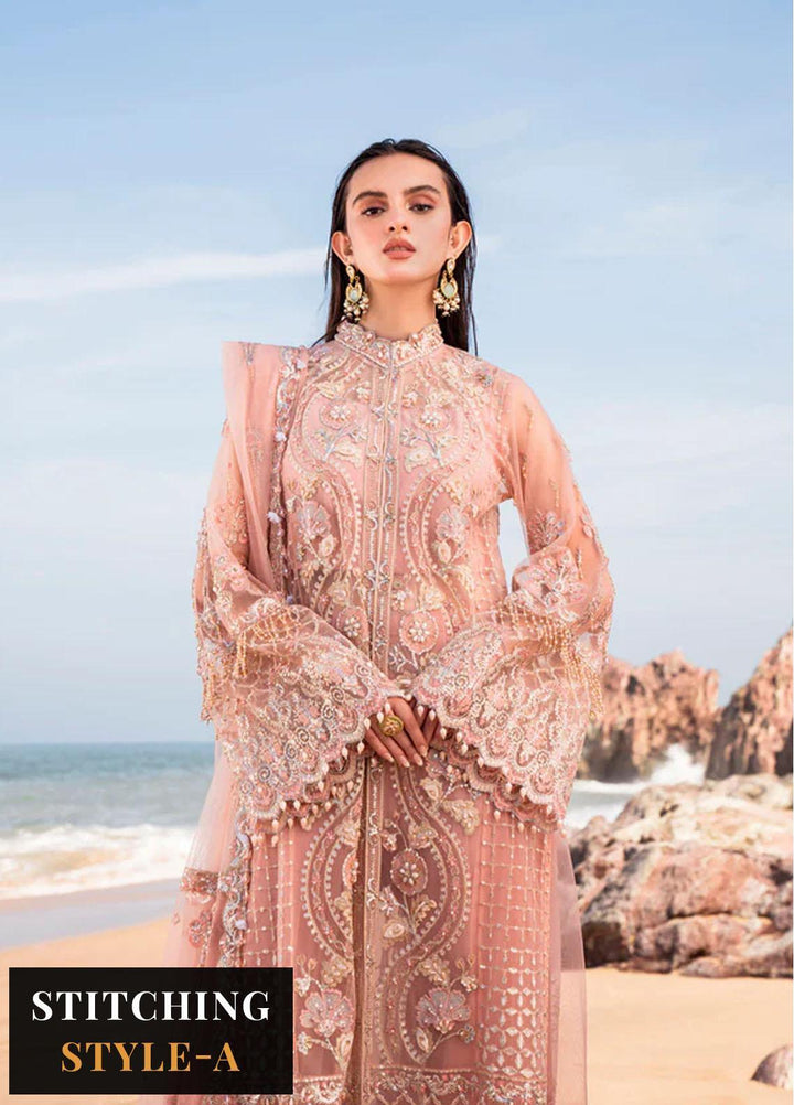 Versailles By Muneefa Naz Embroidered Net Suits Unstitched 4 Piece MN22V Charlotte - Wedding Collection
