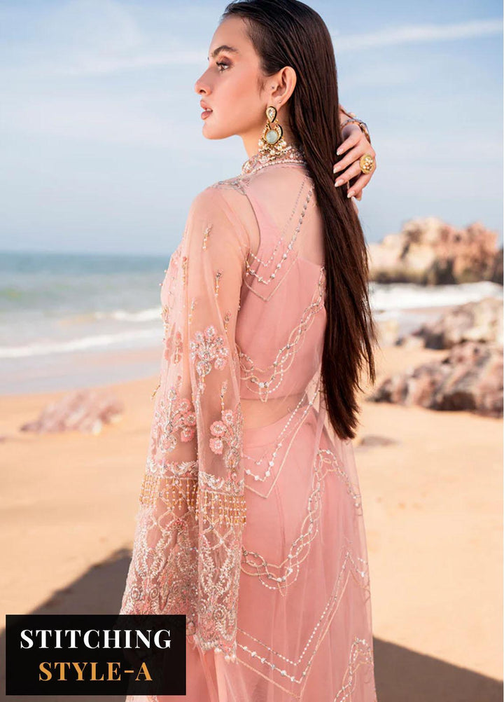 Versailles By Muneefa Naz Embroidered Net Suits Unstitched 4 Piece MN22V Charlotte - Wedding Collection