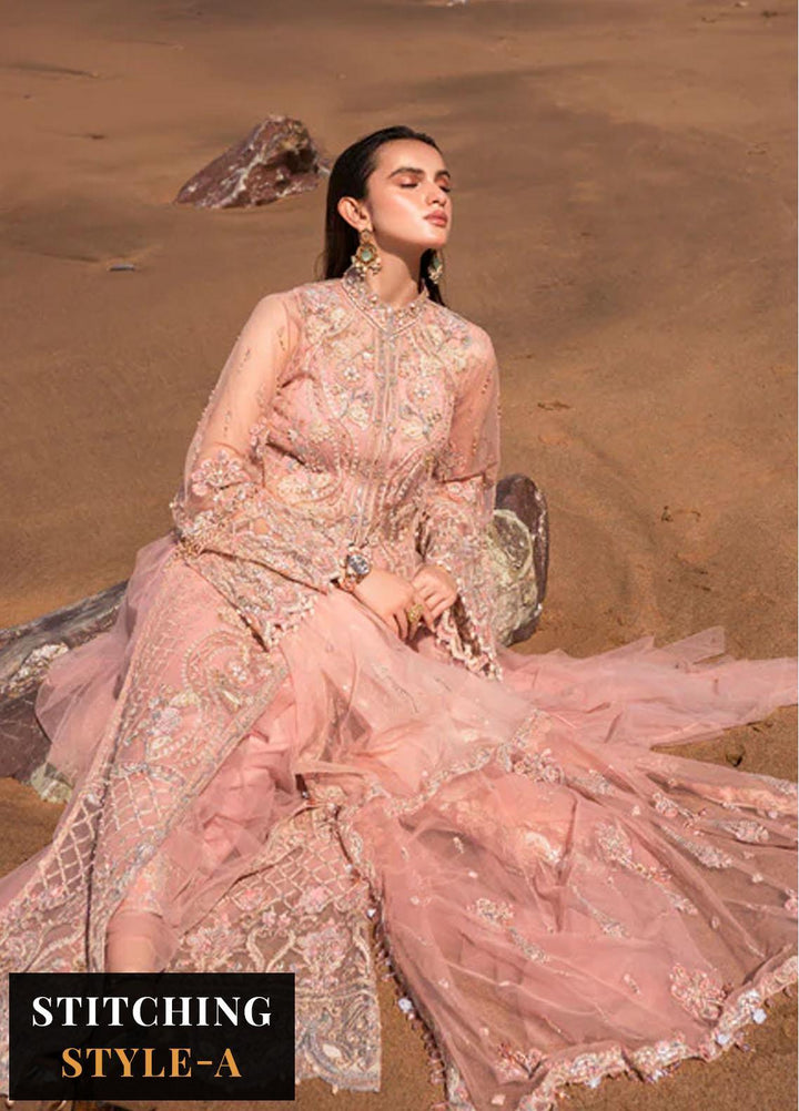 Versailles By Muneefa Naz Embroidered Net Suits Unstitched 4 Piece MN22V Charlotte - Wedding Collection