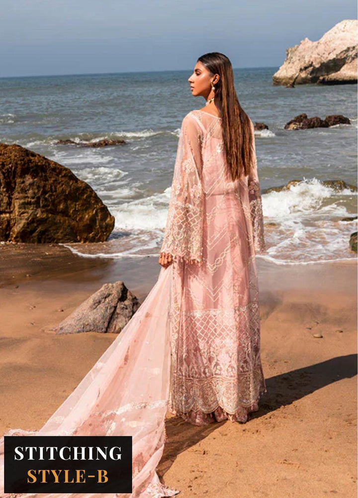 Versailles By Muneefa Naz Embroidered Net Suits Unstitched 4 Piece MN22V Charlotte - Wedding Collection