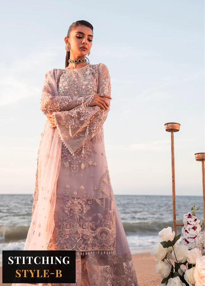 Versailles By Muneefa Naz Embroidered Net Suits Unstitched 4 Piece MN22V Janette - Wedding Collection