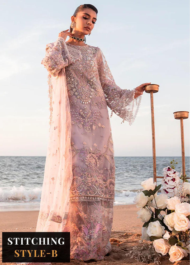 Versailles By Muneefa Naz Embroidered Net Suits Unstitched 4 Piece MN22V Janette - Wedding Collection