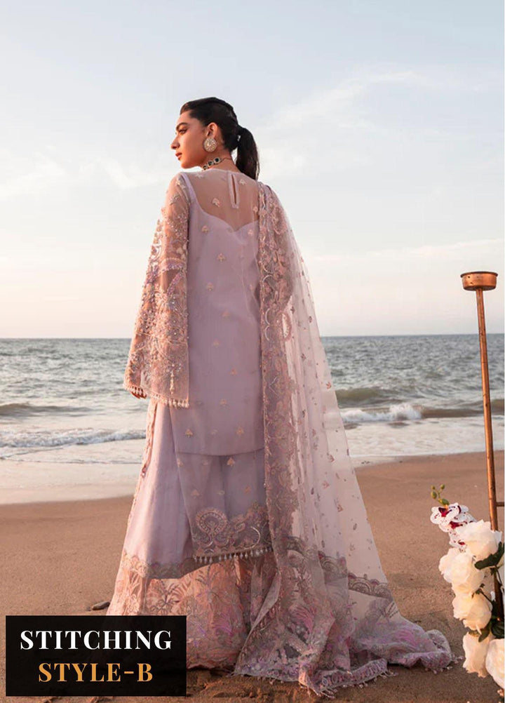 Versailles By Muneefa Naz Embroidered Net Suits Unstitched 4 Piece MN22V Janette - Wedding Collection