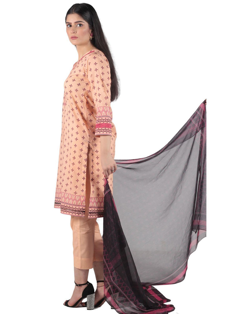 Vibgyor Fashion Printed Lawn Suits Unstitched 3 Piece Rayana Orange D10-23U - Formal Collection