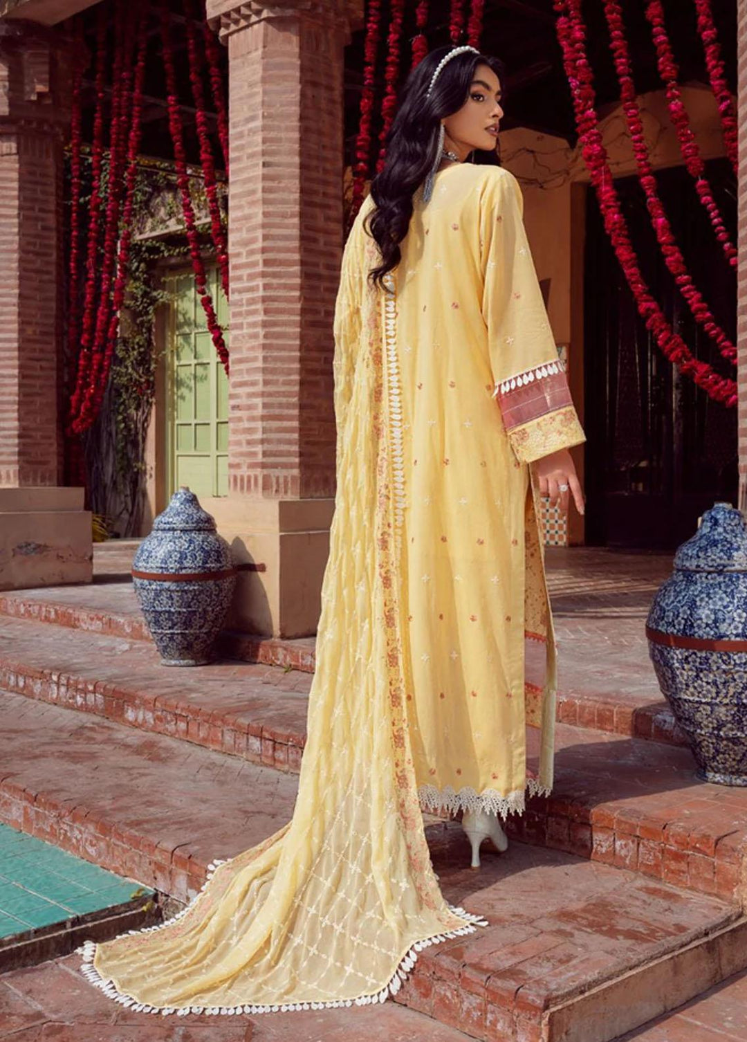 Vintage By LALA Textiles Embroidered Swiss Voile Suits Unstitched 3 Piece LT22V Cyra - Summer Collection