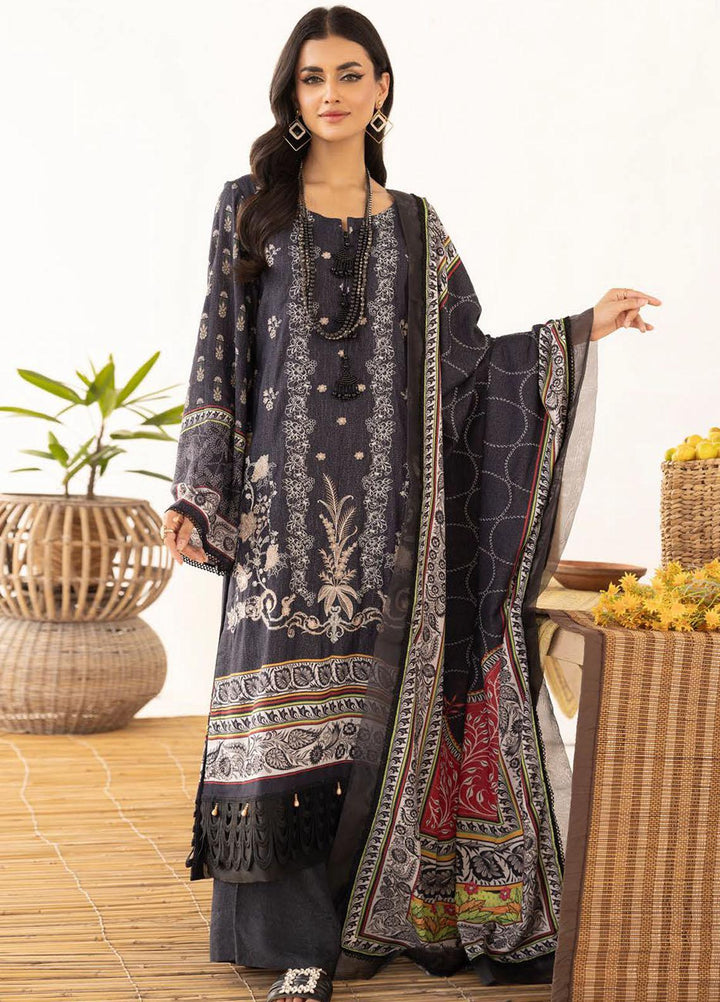 Vintage By Lala Textiles Embroidered Karandi Suits Unstitched 3 Piece LT23V LW-073 Arawn - Winter Collection