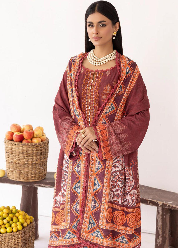 Vintage By Lala Textiles Embroidered Karandi Suits Unstitched 3 Piece LT23V LW-074 Thea - Winter Collection