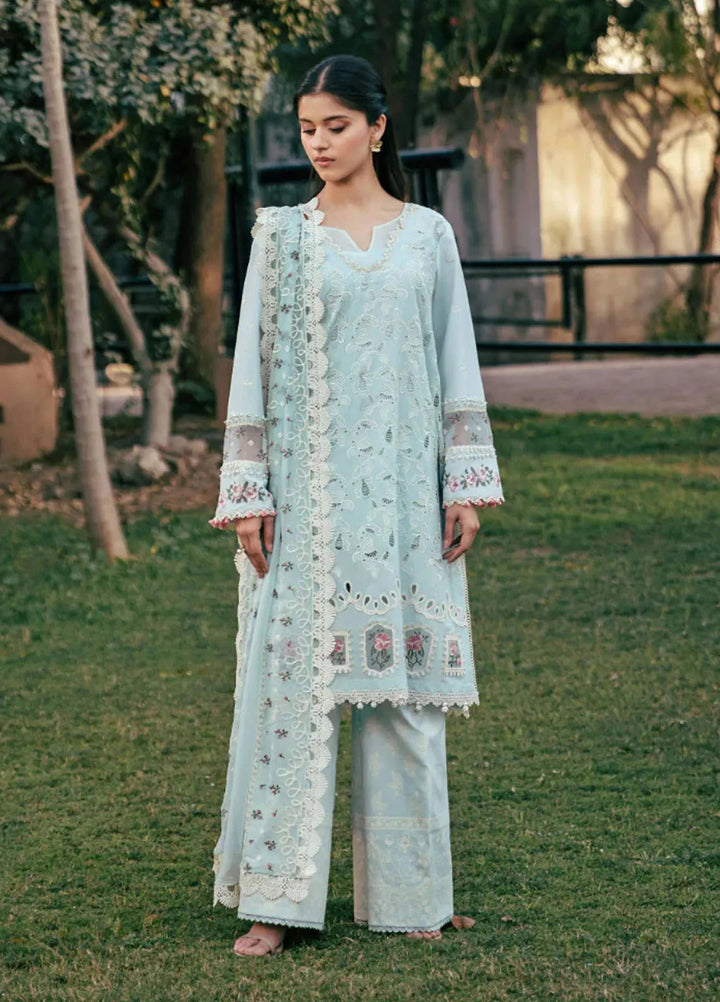Vintage Flora by Manara Embroidered Lawn Suits Unstitched 3 Piece MNA25VS VF-07 Serene - Summer Collection