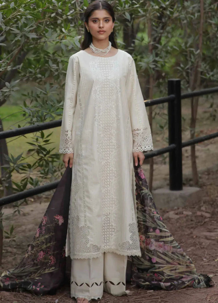 Vintage Flora by Manara Embroidered Lawn Suits Unstitched 3 Piece MNA25VS VF-10 Seher - Summer Collection