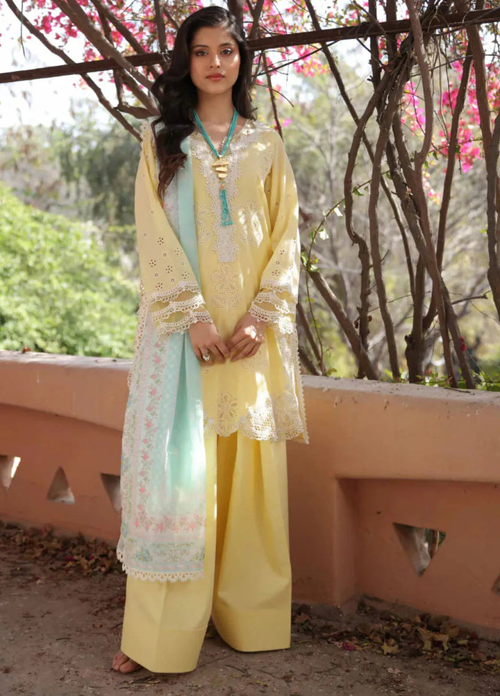 Vintage Flora by Manara Embroidered Lawn Suits Unstitched 3 Piece MNA25VS VF-12 Noor - Summer Collection