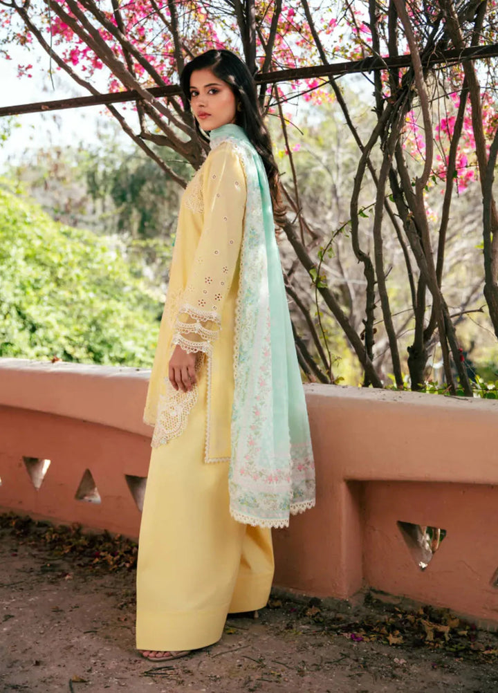 Vintage Flora by Manara Embroidered Lawn Suits Unstitched 3 Piece MNA25VS VF-12 Noor - Summer Collection