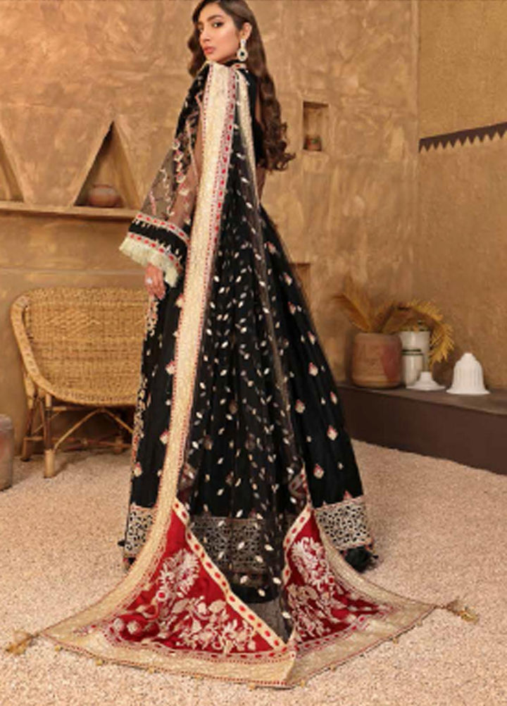 Virsa By Emaan Adeel Embroidered Net Suits Unstitched 3 Piece EA21V 01 - Luxury Collection