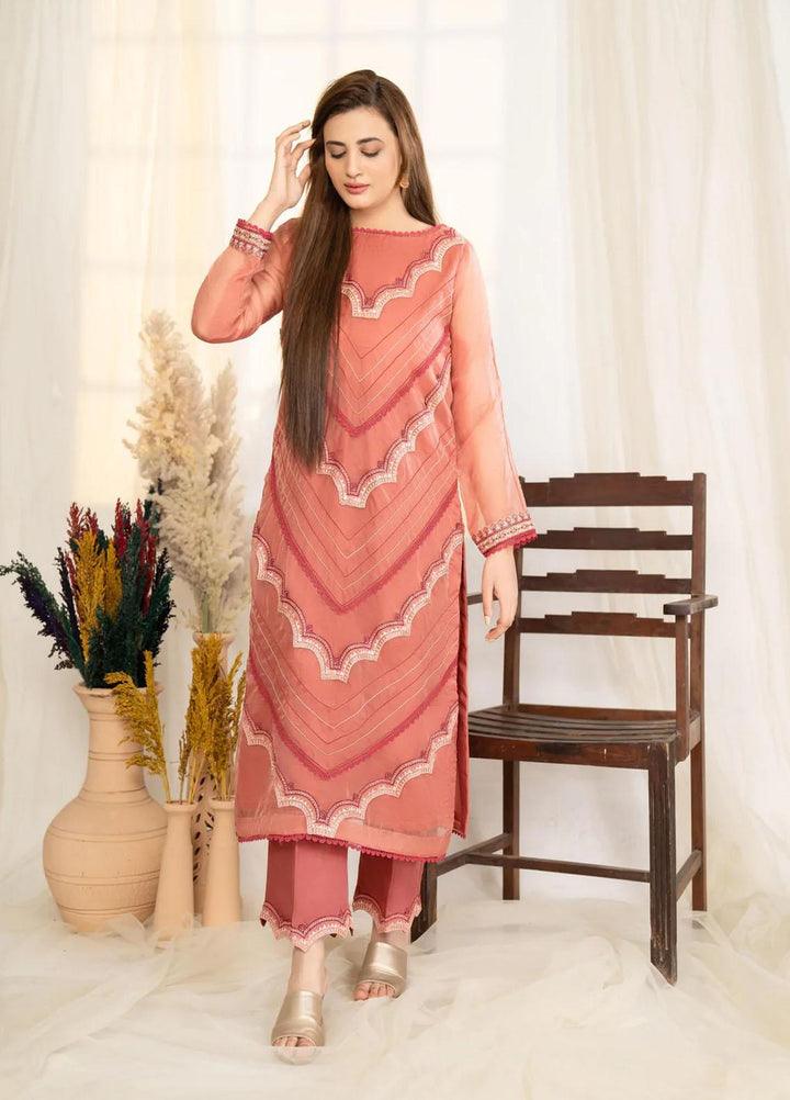 Noorangi Luxury Pret  Organza 2 Piece Suit NR22VF Enchanted Glow