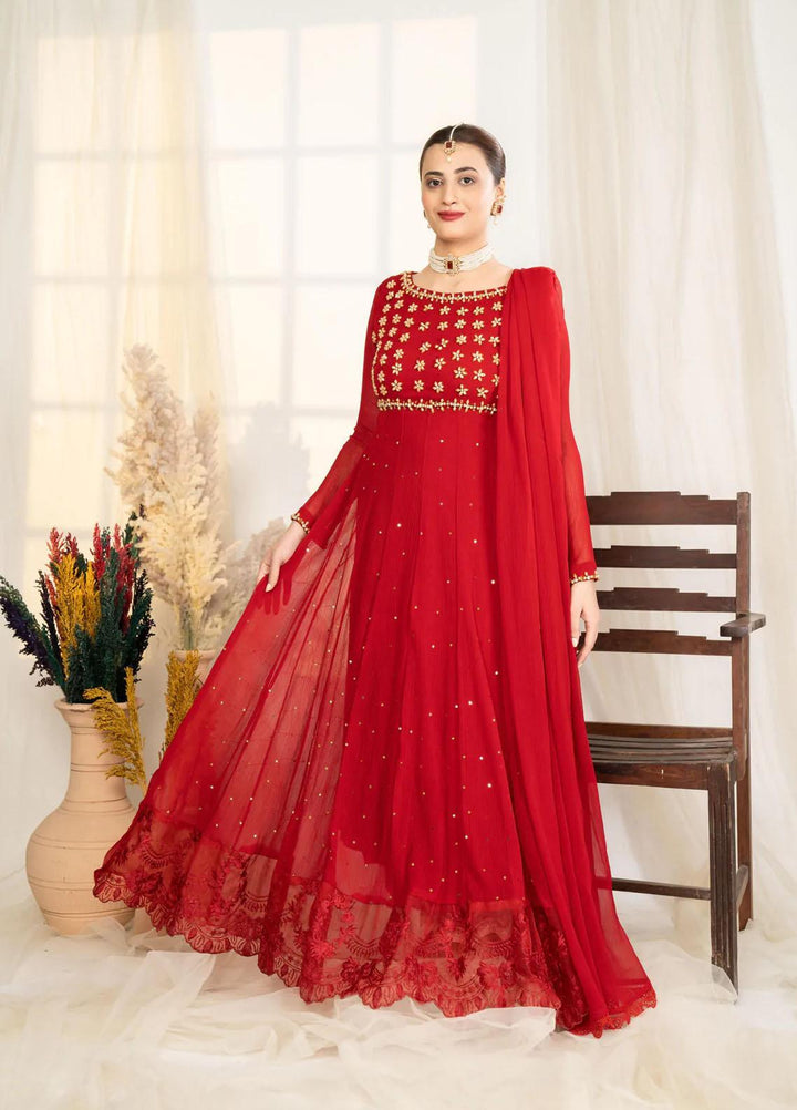 Noorangi Luxury Pret  Chiffon Frock NR22VF Sierra