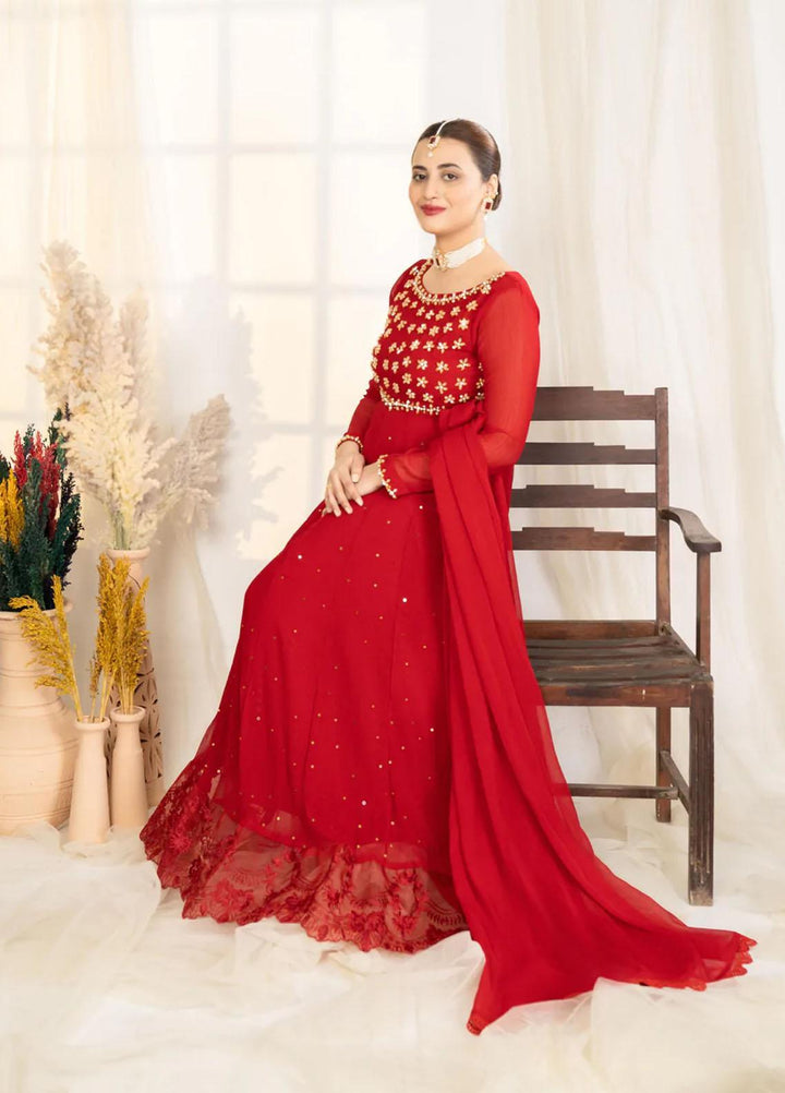 Noorangi Luxury Pret  Chiffon Frock NR22VF Sierra