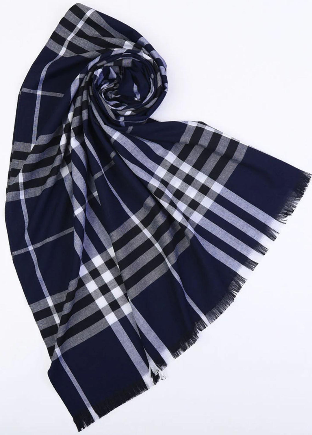 Abaya pk Viscose Hijab ABA22VH NAVY CHECKERED-STRIPES - Viscose Hijabs
